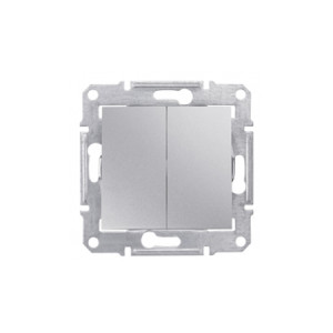 SE Sedna Алюминий Выключатель 2-клавишный 10А, IP44 (сх.5) (SDN0300460)