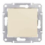 SE Sedna Беж Переключатель 1-клавишный 10А, IP44 (сх.6) (SDN0400547)