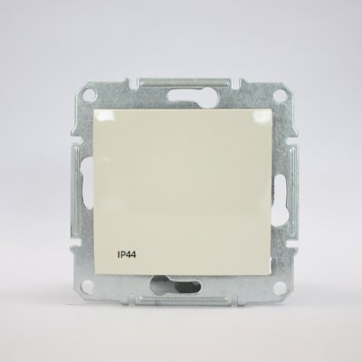 SE Sedna Беж Переключатель перекрестный 1-клавишный 10А, IP44 (сх.7) (SDN0500347)