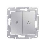 SE Sedna Алюминий Выключатель жалюзийный с электрической блокировкой 10А (сх.4) (SDN1300160)