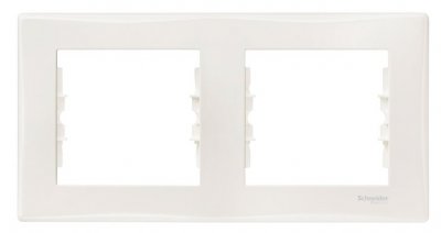 SE Sedna Бел Рамка 2-я горизонтальная IP44 (SDN5810321)