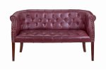 Диван Grace Sofa Leather MAK interior SF-1200-LR Бордовый