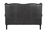 Кожаный дизайнерский диван Royal Sofa Black MAK interior SF-2000-LB Черный