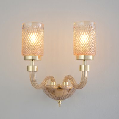 Светильник настенный бра Crystallux SILVESTRO AP2 AMBER SILVESTRO