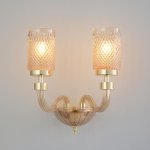 Светильник настенный бра Crystallux SILVESTRO AP2 AMBER SILVESTRO