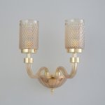 Светильник настенный бра Crystallux SILVESTRO AP2 AMBER SILVESTRO