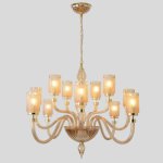 Люстра Crystallux SILVESTRO SP12 AMBER SILVESTRO