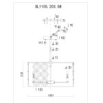 Светильник подвесной St luce SL1105.203.08 SERANDA