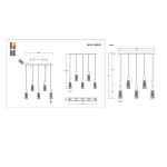 Светильник подвесной St luce SL1151.203.05 PENELO