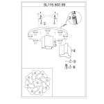 Люстра потолочная St luce SL118.502.09 ONDE 2