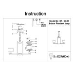 Люстра подвесная St luce SL187.103.05 DIRITTA