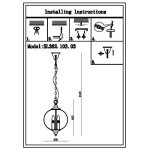 Светильник подвесной St luce SL362.103.03 LATERIA