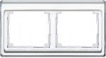 JUNG SL 500 Серебро Рамка 2-я горизонтальная (SL5820SI)