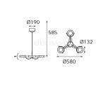 SLD-075P3 sand white светильник подвесной Italline