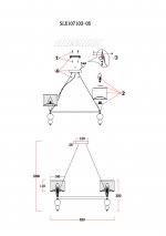 Светильник подвесной St luce SLE107103-05 PAZIONE