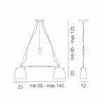 Подвесной светильник Vistosi SP ALIKI 2 TO GR