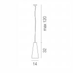 Подвесной светильник Vistosi SP CHEOPE P SP CR/SP
