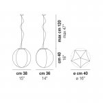 Подвесной светильник Vistosi SP PENTA BC NI