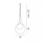 Подвесной светильник Vistosi SP POC 35 BC NI