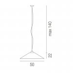 Подвесной светильник Vistosi SP SOSPESE C GI