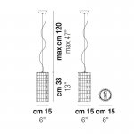 Подвесной светильник Vistosi SP TAHOMA 11 BC NI  E27