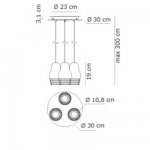 Подвесной светильник Axo Light SPFEDOR3BRBCGU1 Fedora