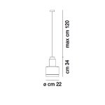 Подвесной светильник Medea SP 2 smoky Vistosi