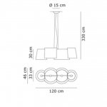 Подвесной светильник Axo Light SPMEL115BCXXE27 Melting