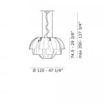 Подвесной светильник Axo Light SPPLU120E27MCXX Plumage