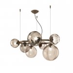 Люстра Puppet Ring SP 7 smoky/black nickel Vistosi