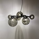 Люстра Puppet Ring SP 7 smoky/black nickel Vistosi