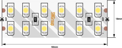 Лента светодиодная SWG SWG2240 SWG2240-24-19.2-NW-M