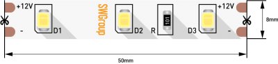 Лента светодиодная SWG SWG260 SWG SWG260-12-4.8-NW