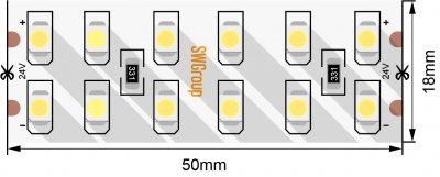 Лента светодиодная SWG SWG3240 SWG3240-24-19.2-WW-M