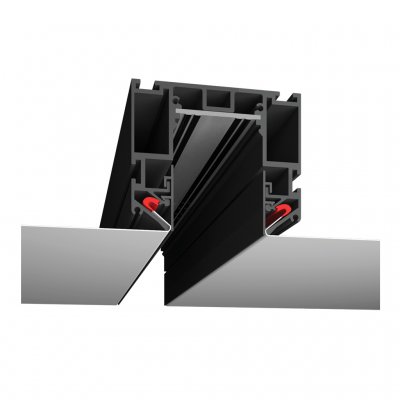 Трек SY низковольтный встраиваемый в натяжной потолок без провода питания, черный SY-601201-CL-2-BL SY-601201-CL-2-BL