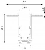 Шинопровод встраиваемый глубокий под шпаклевку, серия SY-LINK, Белый, IP20 SY-LINK-20T2-2.5-WH