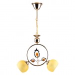 Светильник подвесной Salta-CL60E27*2FGD металл, стекло E14*60W*2