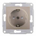 SE Sedna Титан Розетка 1-я с/з с защитными шторками (SDN3000168)