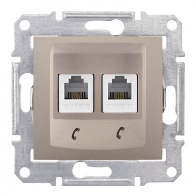 SE Sedna Титан Розетка ТЛФ 2-ая RJ11 (SDN4201168)