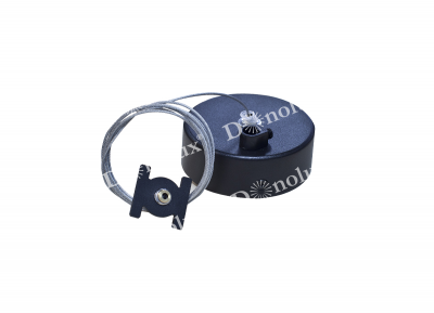 Donolux Комплект подвесной для магнитного шинопровода с отверстием для провода. Цвет черный, D80 мм, L1500мм