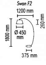 Напольный светильник Swan F2 12 01g