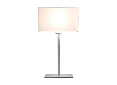 Donolux Настольная лампа, абажур белого цвета, длина 25 см, шир 14 см, выс 54 см, 1хЕ27 40W, цвет арматуры сатинированный никель