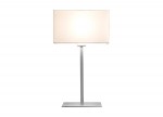 Donolux Настольная лампа, абажур белого цвета, длина 25 см, шир 14 см, выс 54 см, 1хЕ27 40W, цвет арматуры сатинированный никель