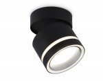 Накладной поворотный точечный светильник GX53 Ambrella TA1445 BK/FR черный/белый матовый GX53 max 12W D85*90