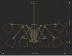 Люстра Kutek TADEA TAD-ZW-6(BN/A)