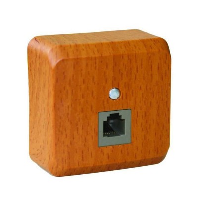 Lexel Этюд Дача Темный бук Розетка ТЛФ 1 местная