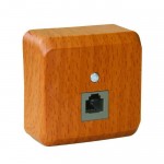 Lexel Этюд Дача Темный бук Розетка ТЛФ 1 местная