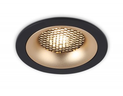Светильник встраиваемый Ambrella TN102725 BK/GD черный/золото GU5.3 92*92*23