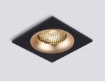 Светильник встраиваемый Ambrella TN102730 BK/GD черный/золото GU5.3 92*92*23