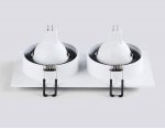 Светильник встраиваемый Ambrella TN102732/2 WH/BK белый/черный GU5.3 175*92*23